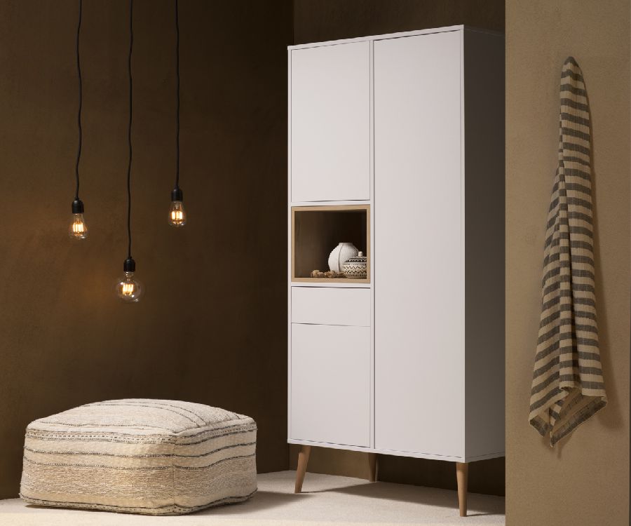 Kast Quax, Cocoon Ice White, Cocoon Ice White Wardrobe, 3-deurs