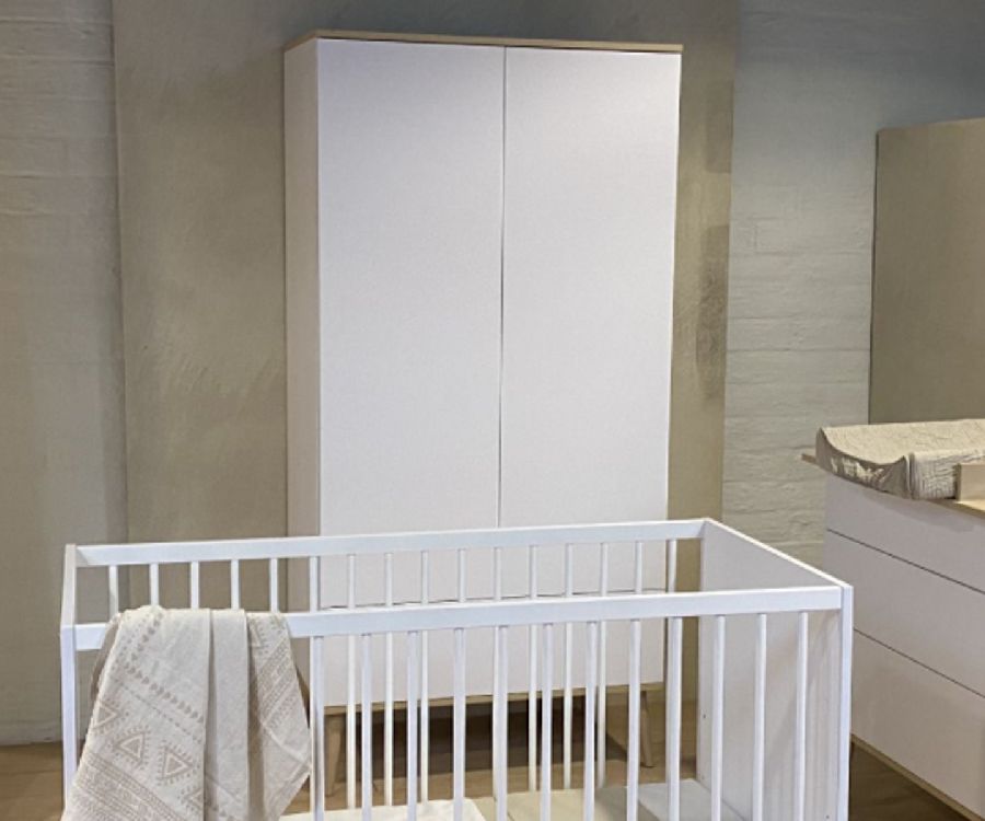 Kast Quax, Flow Natural Oak White, Flow Natural Oak White Wardrobe, 2-deurs