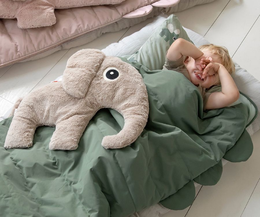 Campingzak Collectie: Quilted Kids Slumber Bag, Croco, green, groen, 70x130cm | Quilted Kids Slumber Bag